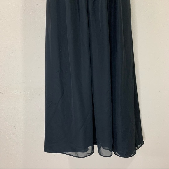 Size 8 Weddington Way Black Strapless Gown Dress Maxi Formal Event Chiffon - Picture 5 of 11